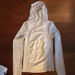 Long sleeve white hoodie